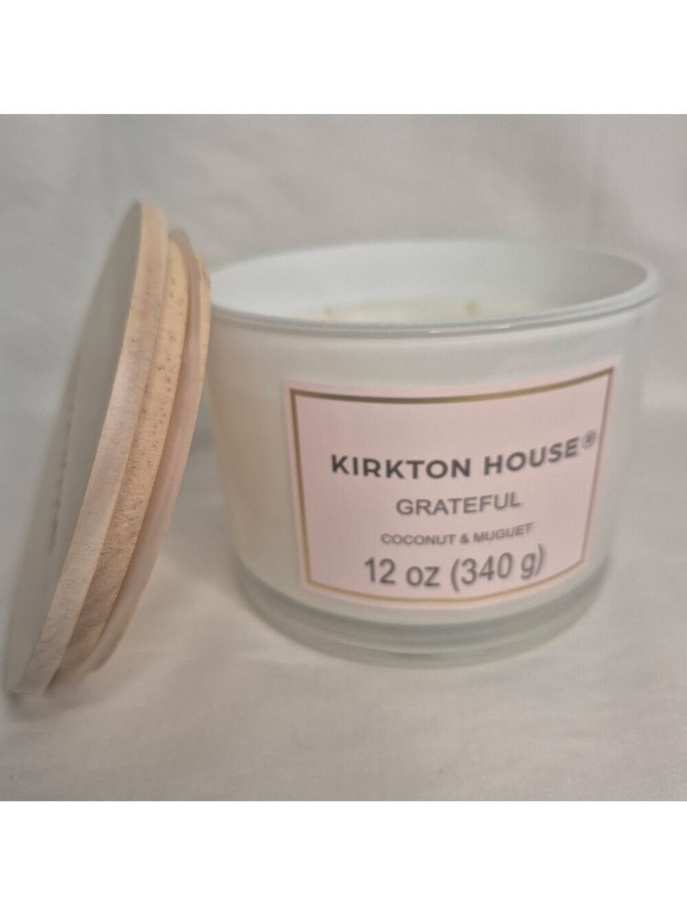 Kirkton House Grateful Coconut & Muguet Light Scented Calming Spa White 12oz